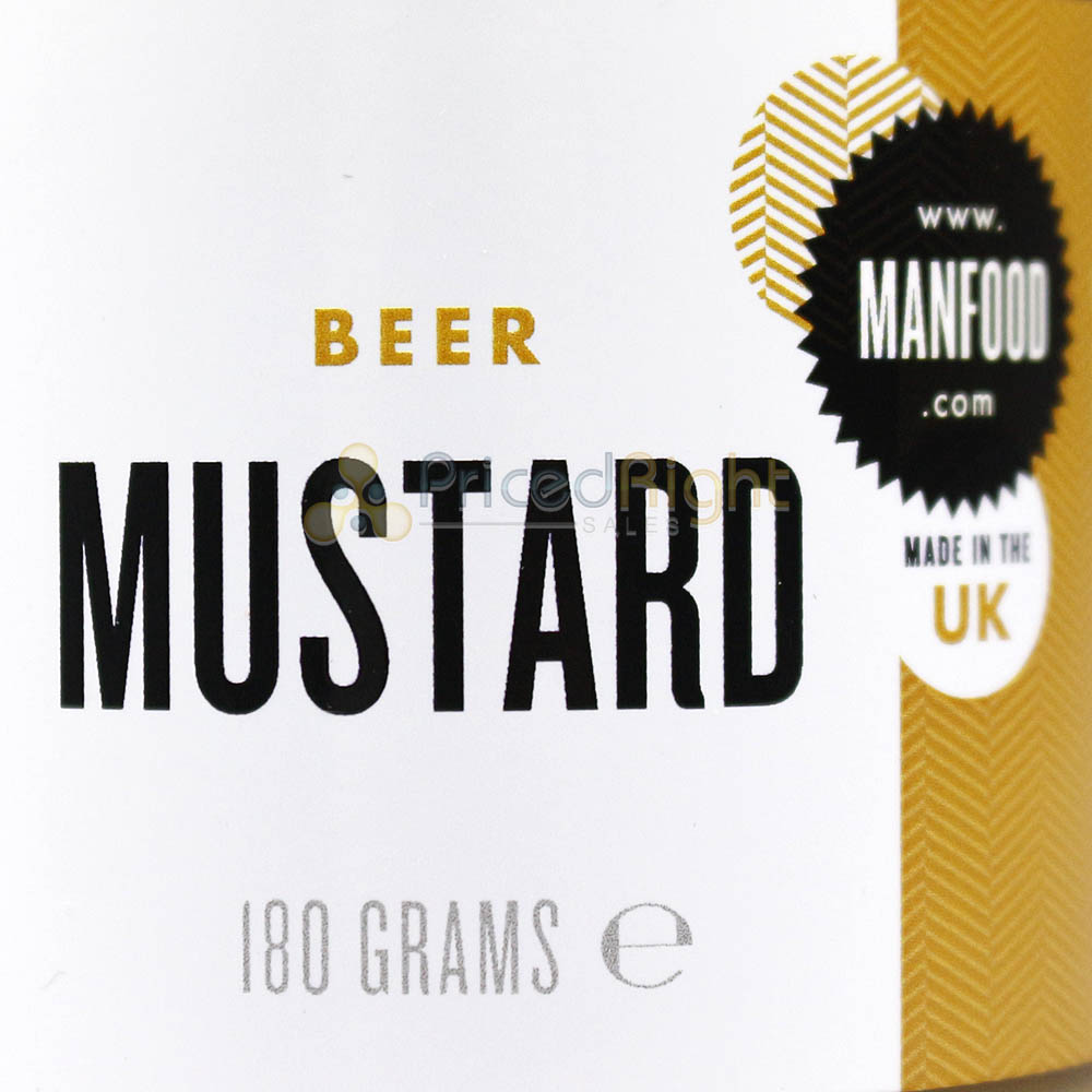 Manfood 6 Oz Beer Mustard Tangy Flavor with Traditional British Ale 150174