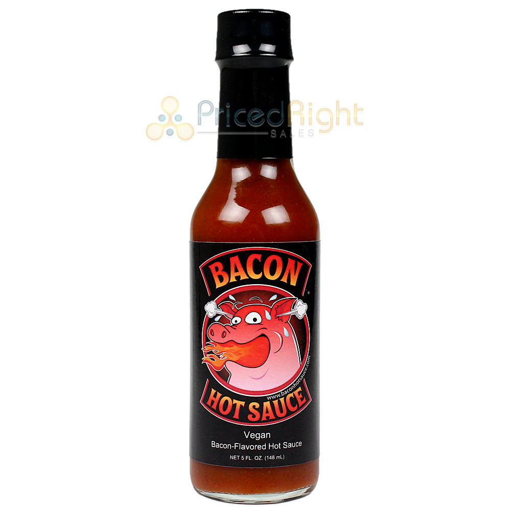 Sauce Crafters Bacon Flavored Hot Sauce Cayenne Spicy 5 Oz Bottle