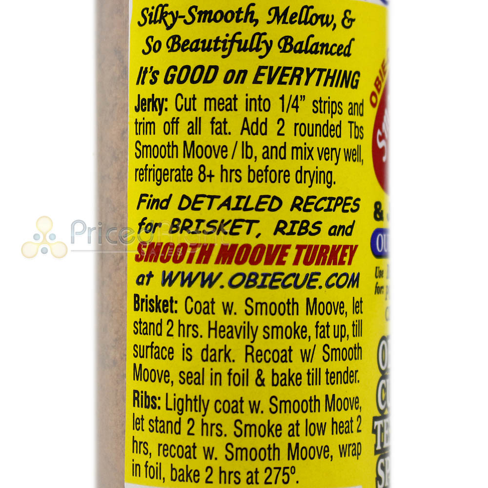 Obie Cue's Smooth Moove BBQ Rub and Jerky Seasoning All Purpose Blend 5.1 Oz