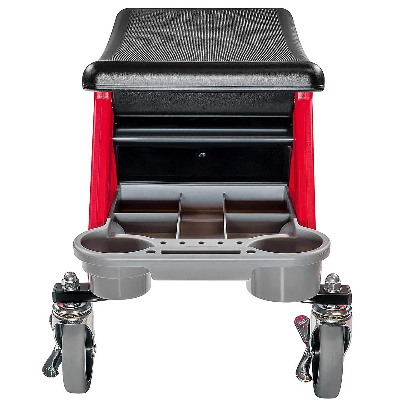 Powerbuilt 18"x10" Heavy Duty Rolling Garage Work Seat with Storage Trays 240036