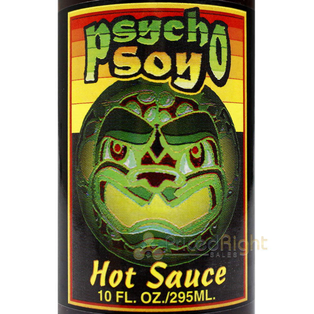 Sauce Crafters Psycho Soy Hot Sauce Garlic Chili Extract 10 Oz Bottle