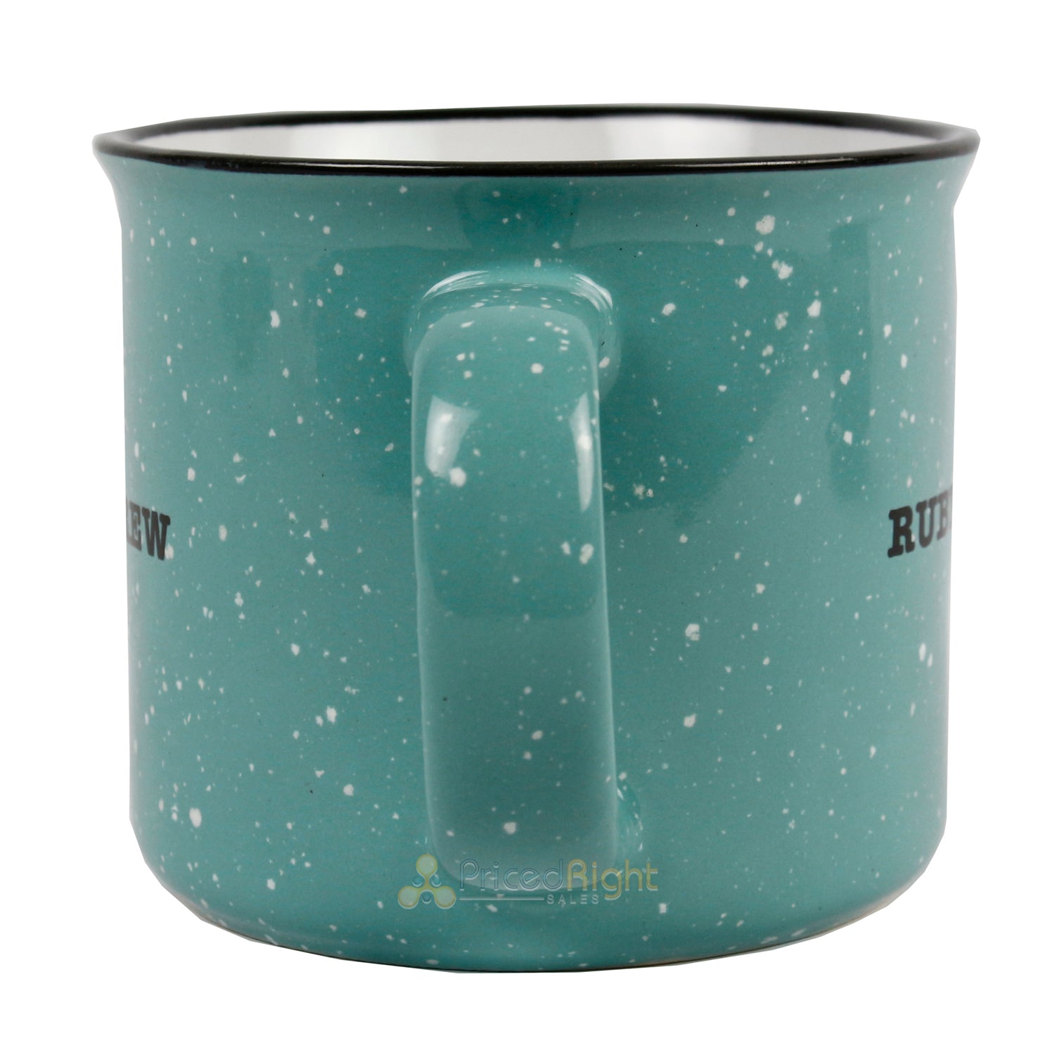 Ruby Brew Campfire Ceramic Microwave-Safe Mug With Handle 13 Oz. Speckled Teal