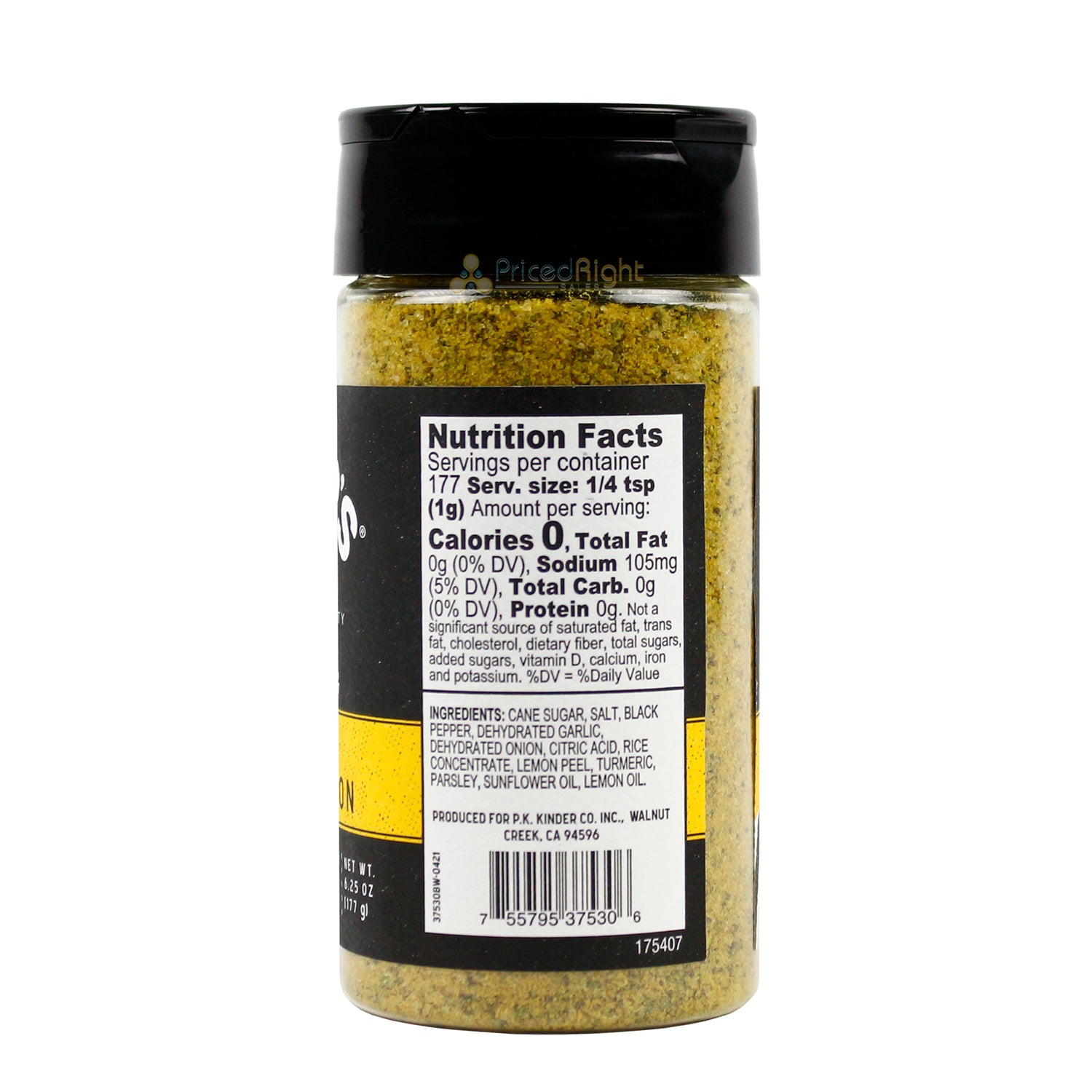 Kinder's Cracked Pepper & Lemon Dry Rub Premium Quality Seasoning 6.25 oz