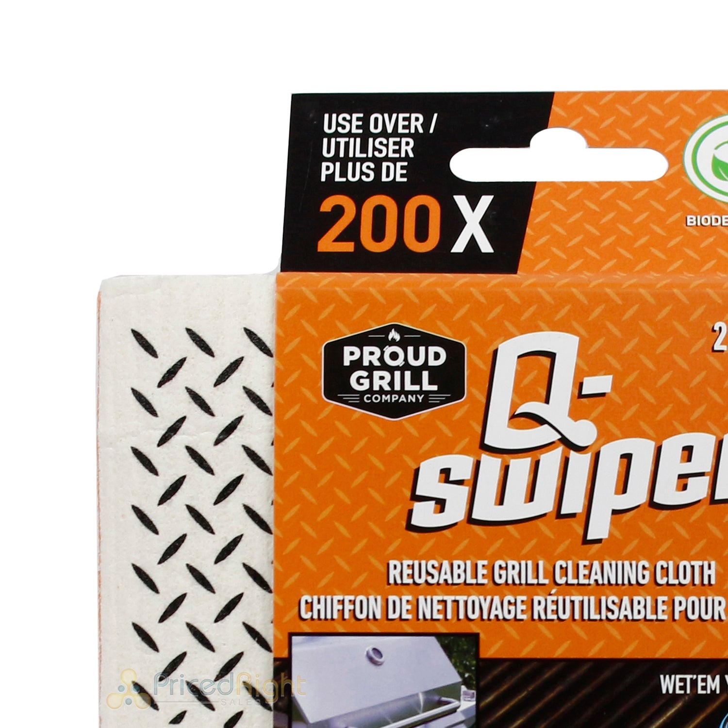 Q-Swiper Reusable Biodegradable Grill Cleaning Cloths Cellulose/Cotton 2 Pack