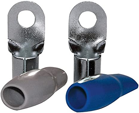 DB Link 8-Gauge Nickel Plated Ring Terminals, 2 Blue/2 Gray Pieces Per Package
