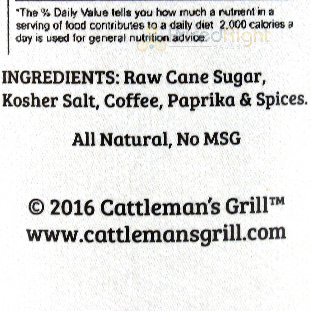 Cattleman's Grill Original Cowboy Coffee Steak Seasoning 10 oz. Signature Blend