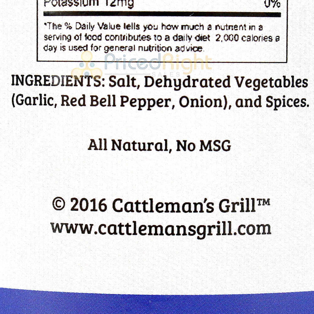 Cattleman's Grill California Tri-Tip Rub & Seasoning 10.5 Oz Mellow Blend Flavor