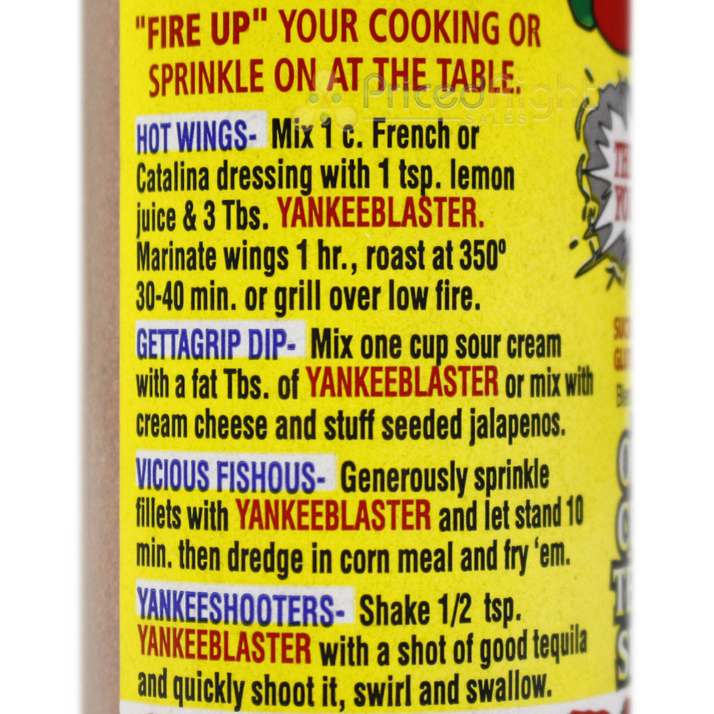 Obie Cue's Yankeeblaster Extra Hot All Purpose Seasoning No Gluten & MSG 4.16 Oz