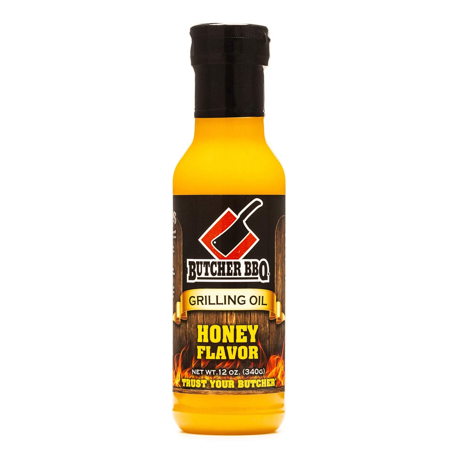 Butcher BBQ Honey Flavor Grilling Oil 12 Oz Bottle Competition Rated MSG Free