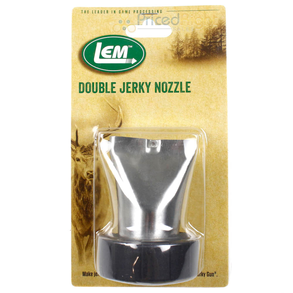 LEM Jerky Cannon Double Slotted Jerky Nozzle 1 3/16 x 3/16" Stainless Steel 468A