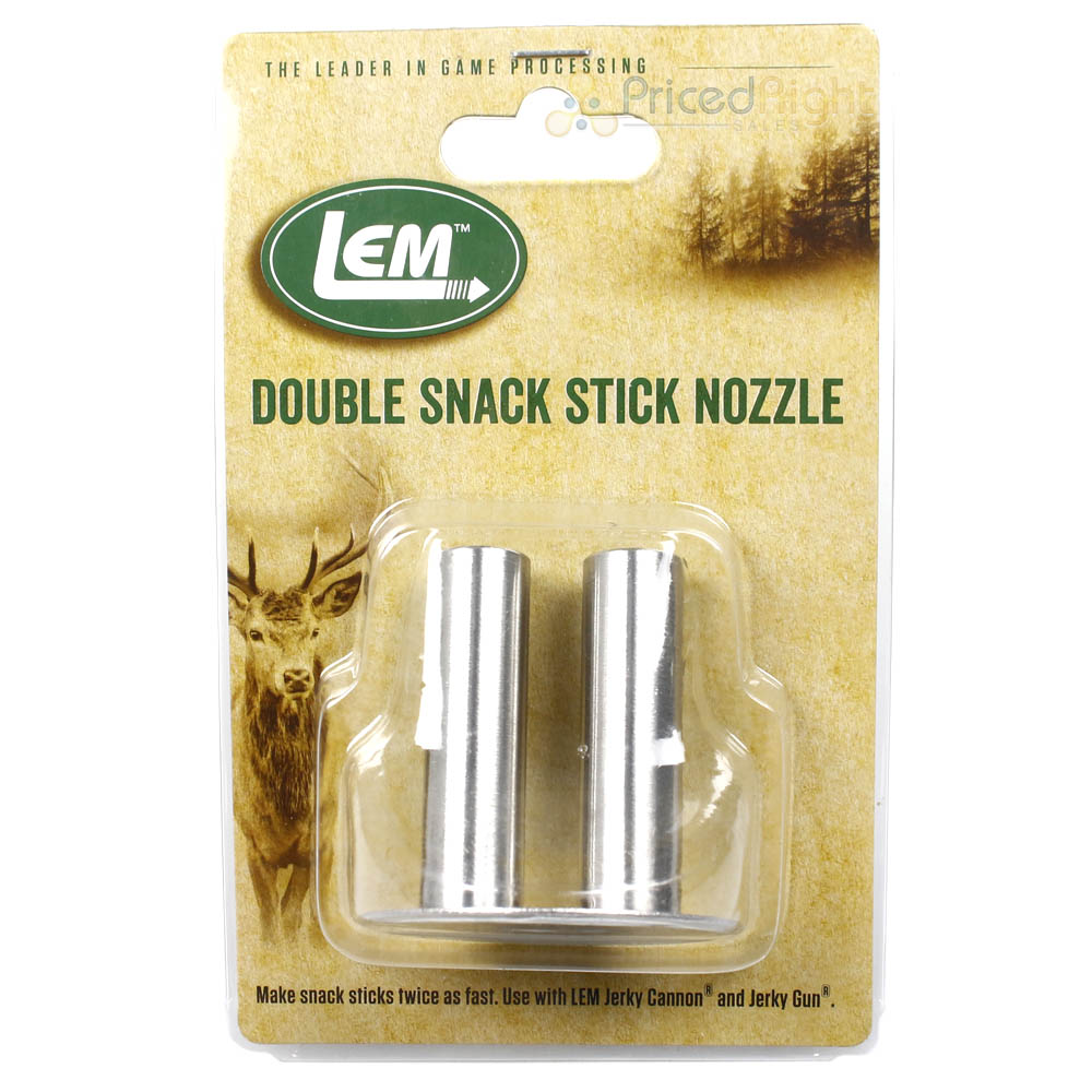 Jerky Cannon Double Snack Stick Nozzle Two 1/2" Diameter Jerky Strips Steel 468M