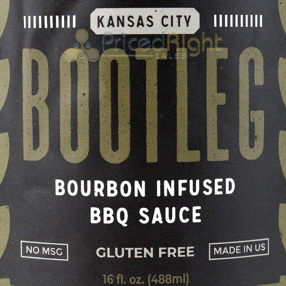 Smoke On Wheels 16 oz. Kansas City Bootleg Bourbon Infused BBQ Sauce Gluten Free