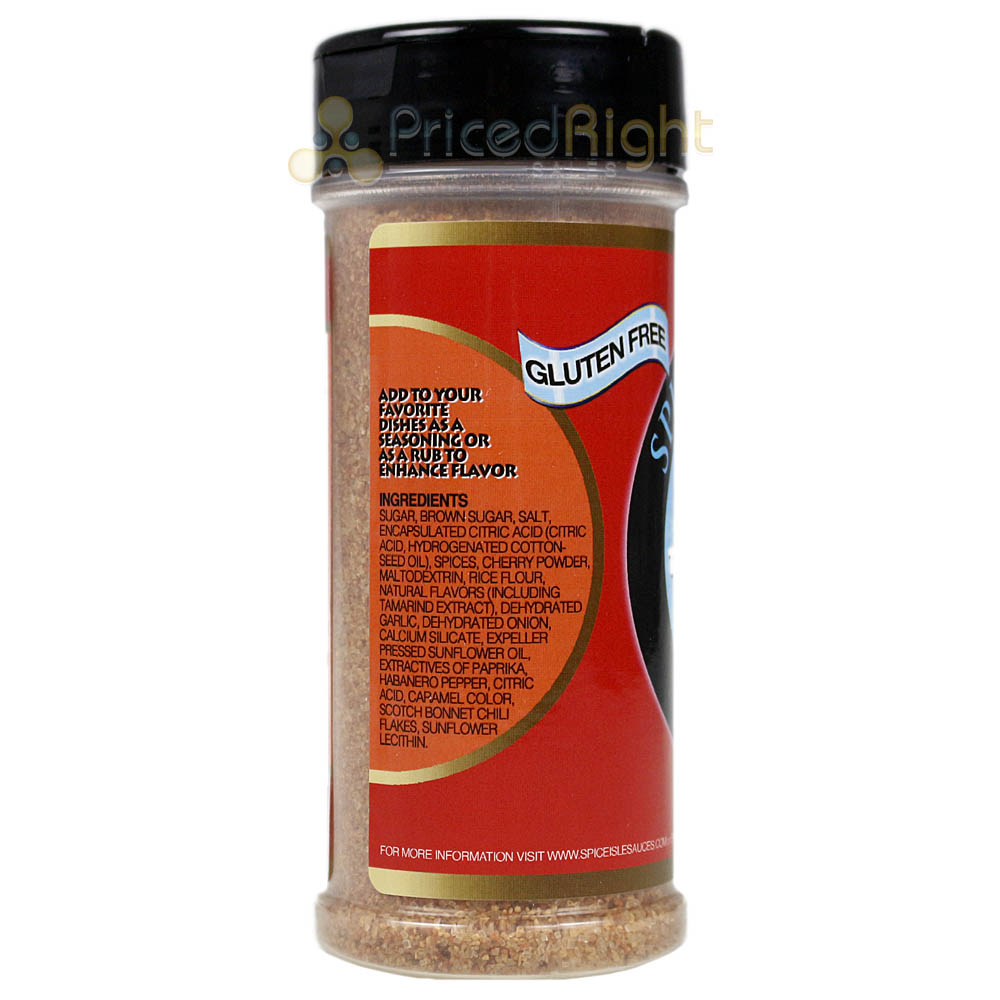 Spice Isle Sauces Tropical Heat Seasoning & Rub BBQ 6.67 Oz Bottle Gluten Free