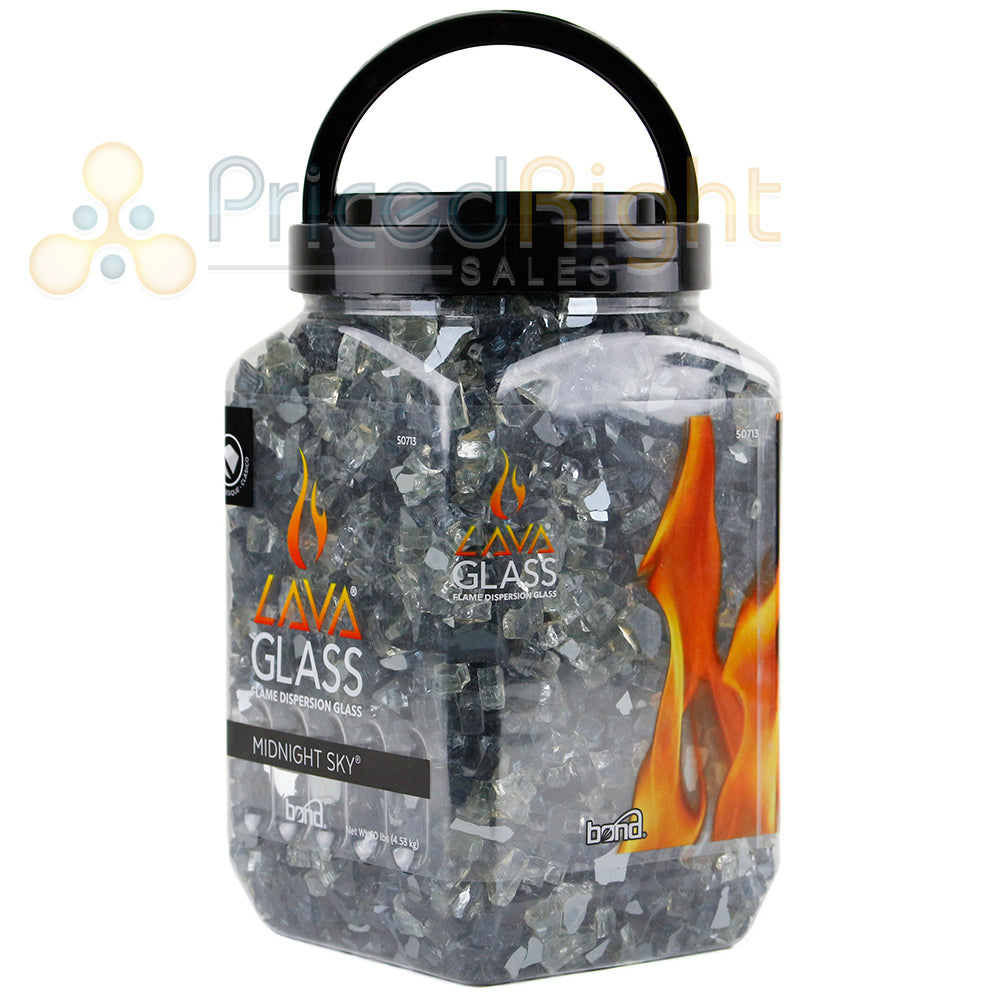 4 Pack Bond 50713 Midnight Sky Classic LavaGlass Firepit Dispersion Glass 40 lbs