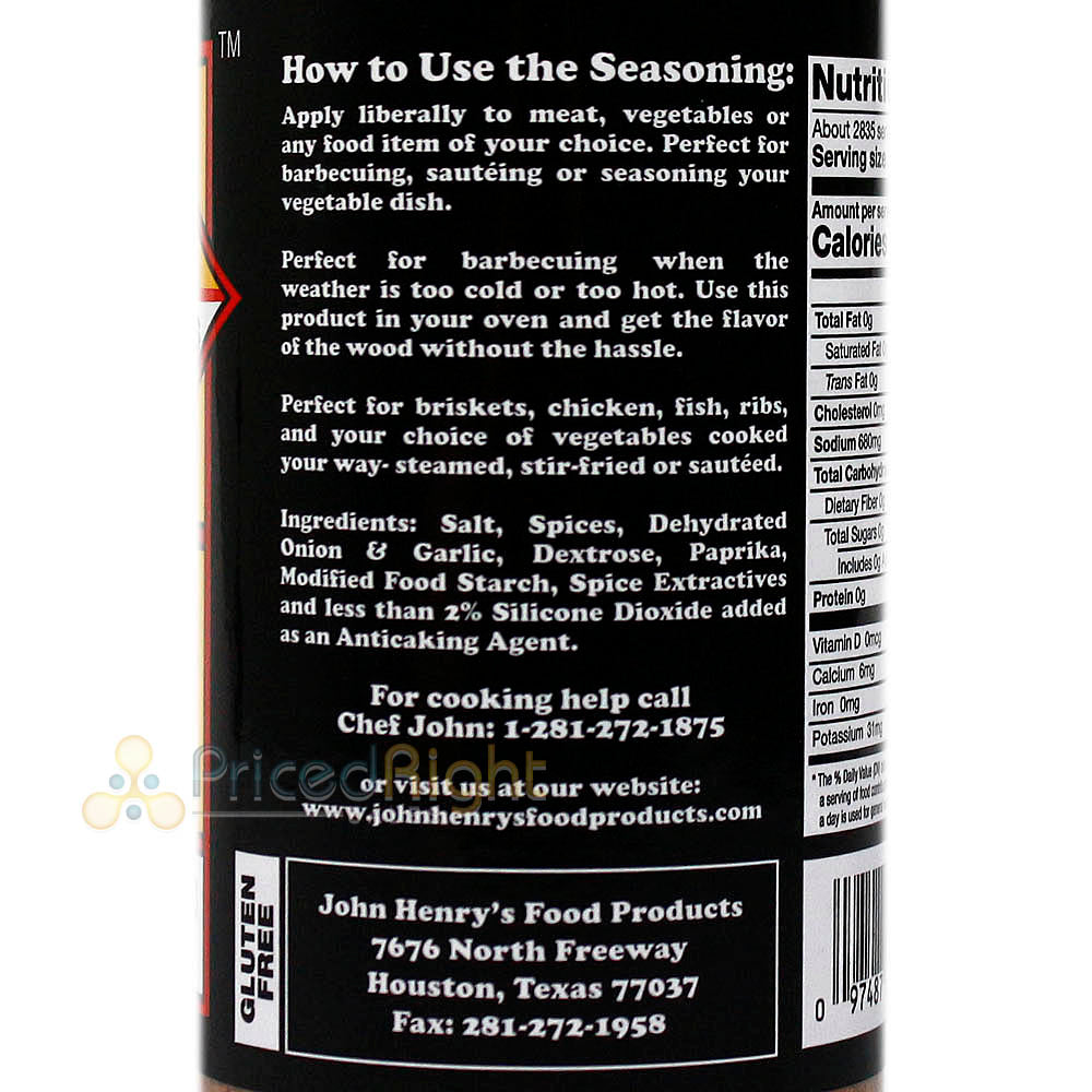 John Henry's Store Texas Brisket Rub Seasoning 11 Oz Bottle All Purpose 55094