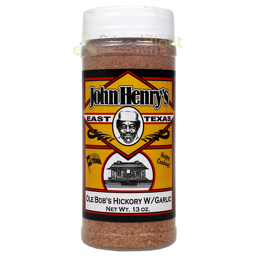 John Henry's Store Ole Bobs Hickory with Garlic Rub Seasoning 13 Oz Bottle 55126