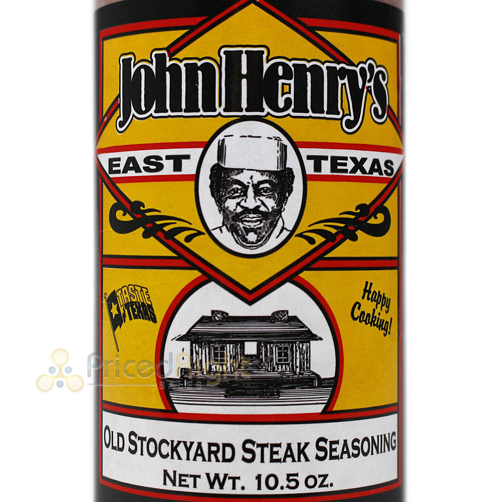 John Henry's Old Stockyard Steak Seasoning Beef Garlic Mild Heat 10.5 Oz Bottle