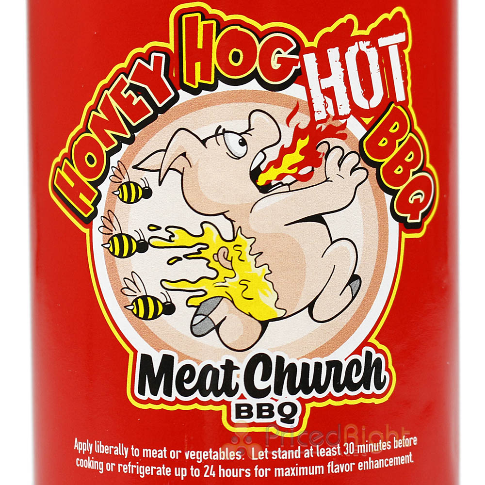 Meat Church Honey Hog Hot BBQ Rub 13 oz. Bottle No Msg Jalapeno Added 55257