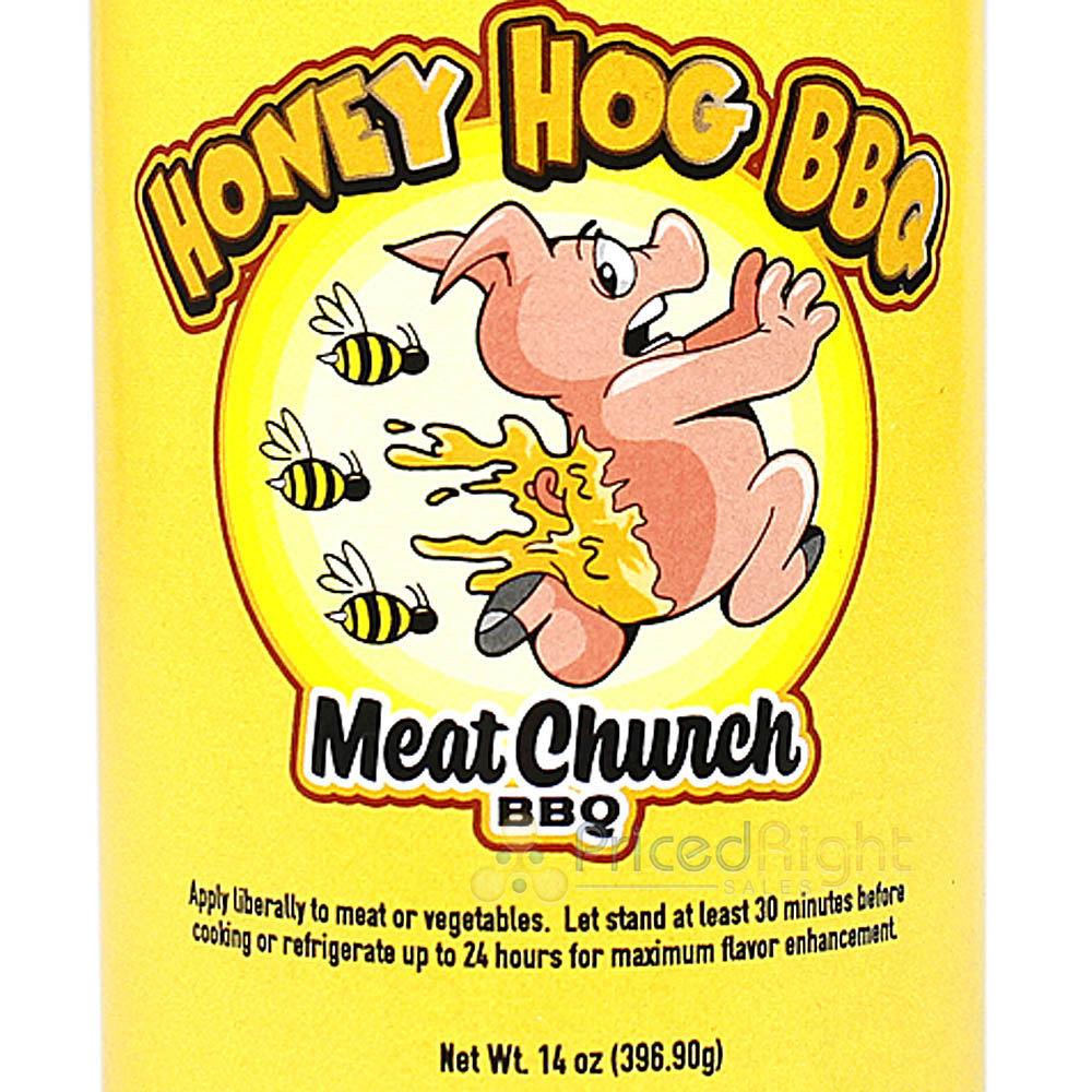 Meat Church Honey Hog BBQ Rub Seasoning 14oz Bottle Southern Flavor No Msg 55258