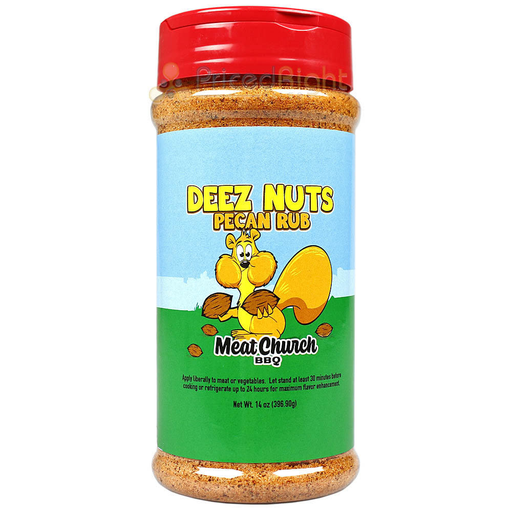 Meat Church Deez Nuts Honey Pecan BBQ Rub Seasoning 14 oz. Bottle No MSG 55260