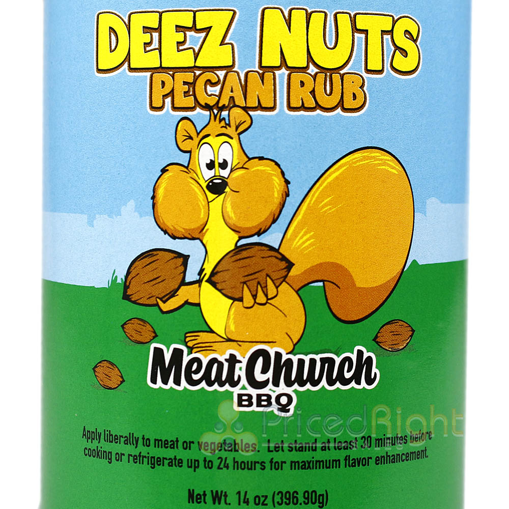 Meat Church Deez Nuts Honey Pecan BBQ Rub Seasoning 14 oz. Bottle No MSG 55260
