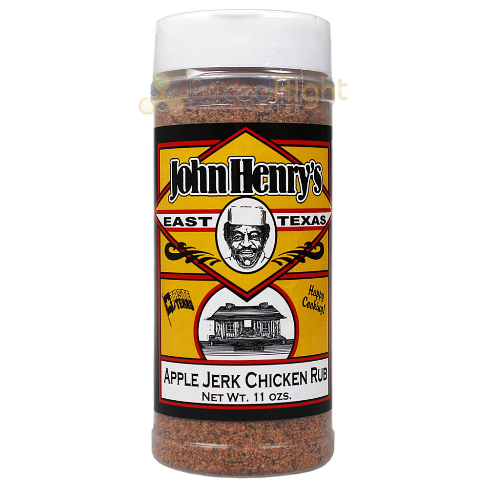 John Henry's Apple Jerk Chicken Rub Seasoning Ribs Veggies 11 Oz Bottle