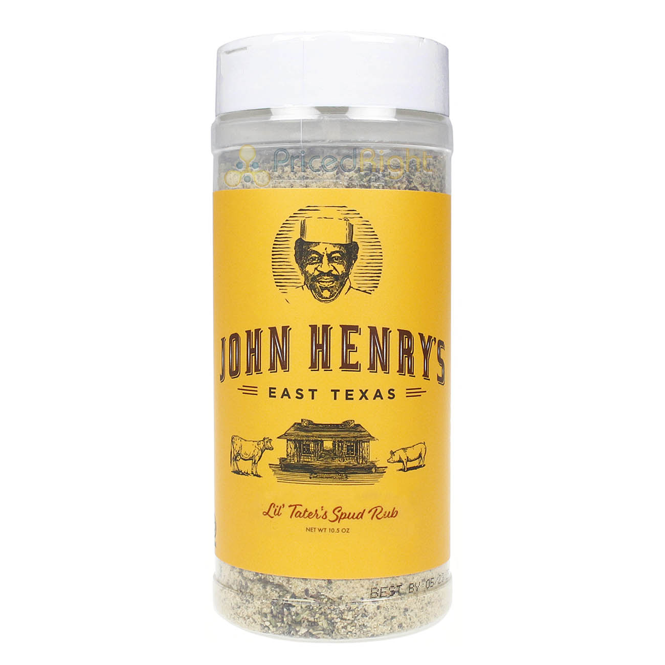 John Henry's Lil Tater's Spud Rub Seasoning Herbs Garlic Pepper 10.5 Oz Bottle