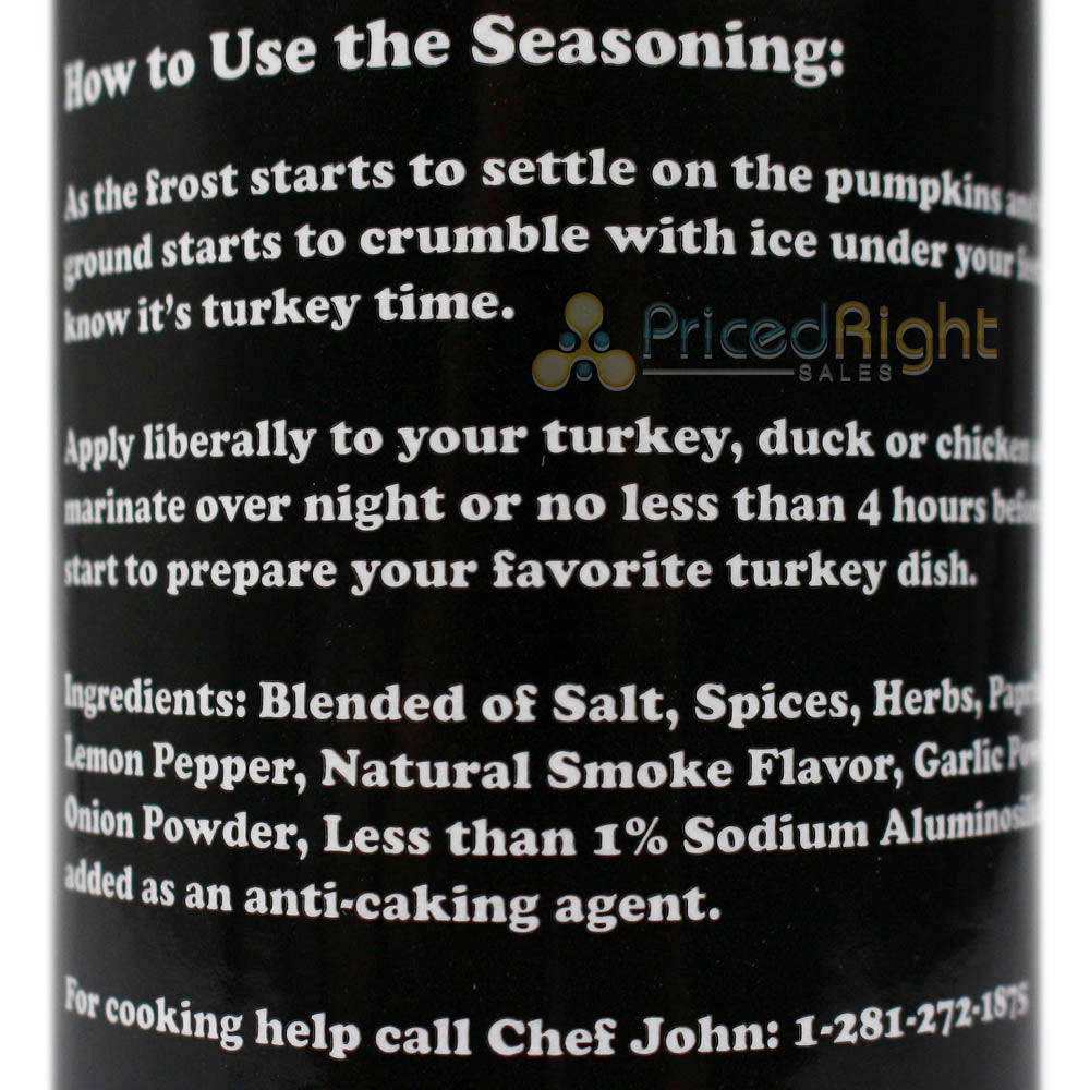 John Henry's Turkey Seasoning Herbs Garlic Lemon All Purpose Rub 12 oz Bottle