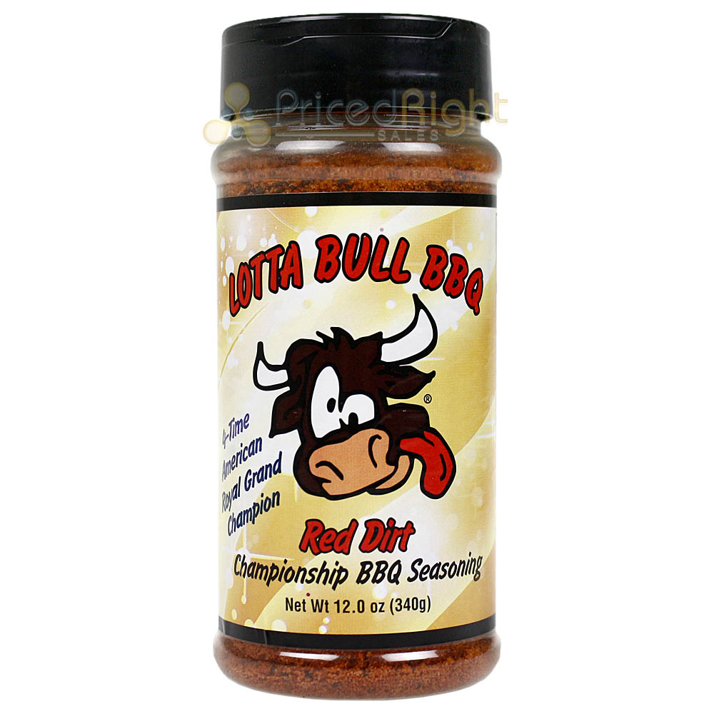 Lotta Bull 2 Pack Red Dirt Championship BBQ Rub 12 Oz & Original BBQ Sauce 18 Oz