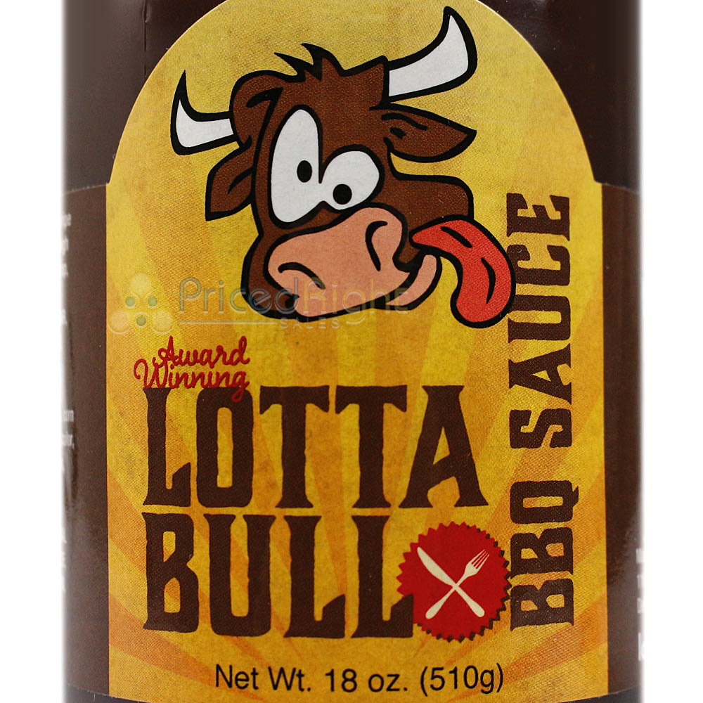 Lotta Bull BBQ Sauce Original Sweet Savory 18 Oz Bottle Award Winning 65201