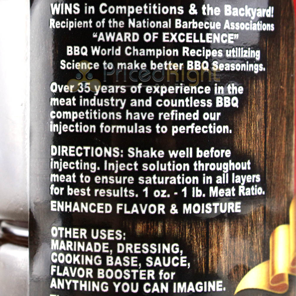 Butcher BBQ Liquid Beef Brisket Injection 12 oz. Bottle Gluten and MSG Free