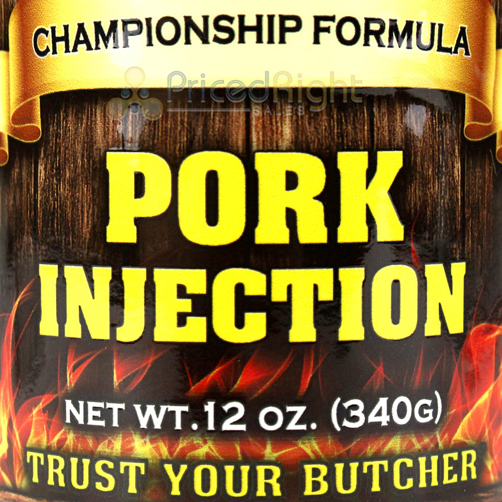 Butcher BBQ Liquid Pork Injection Marinade 12 oz Gluten and MSG Free