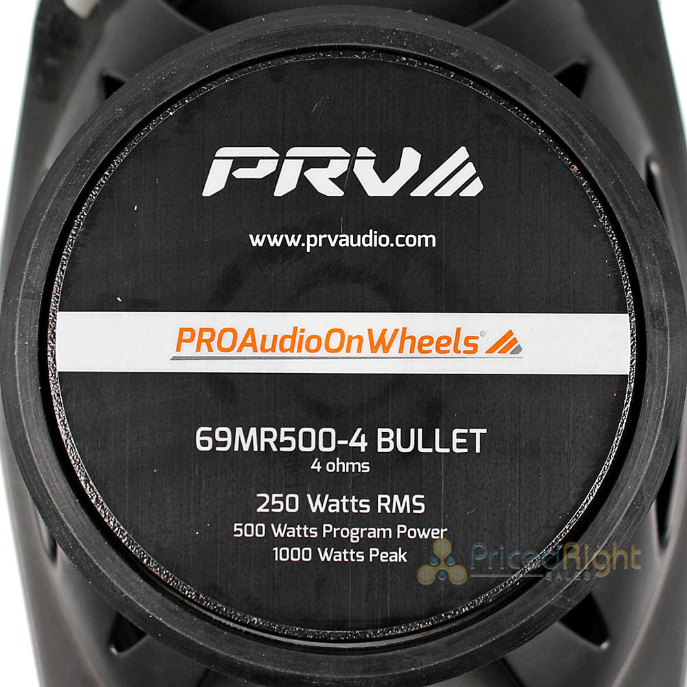 PRV 6x9" Mid Range Bullet Speaker 500 Watts Max Power 4 Ohm 69MR500-4 Bullet