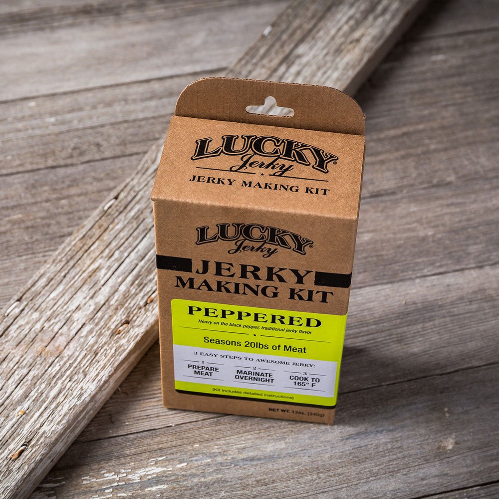 Lucky Jerky DIY Peppered Jerky Making Kit 12 Oz Box Kit for 20 lbs of Meat 7002