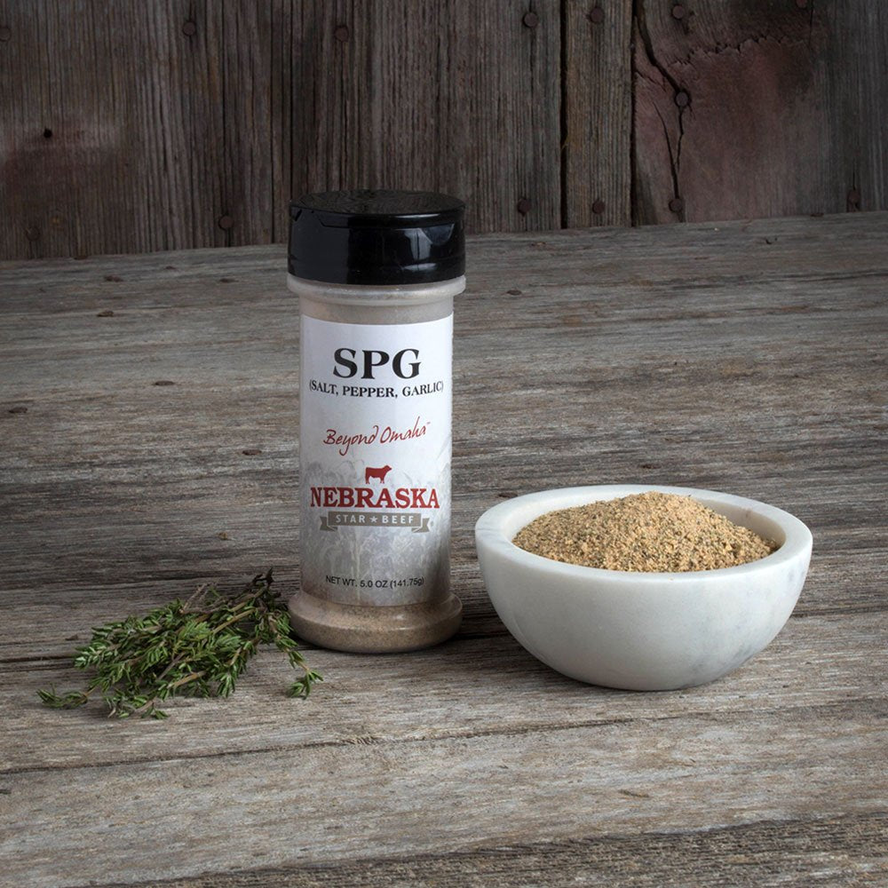 Nebraska Star Beef SPG Salt Pepper Garlic Seasoning 5 Oz All Purpose 7011-NSB