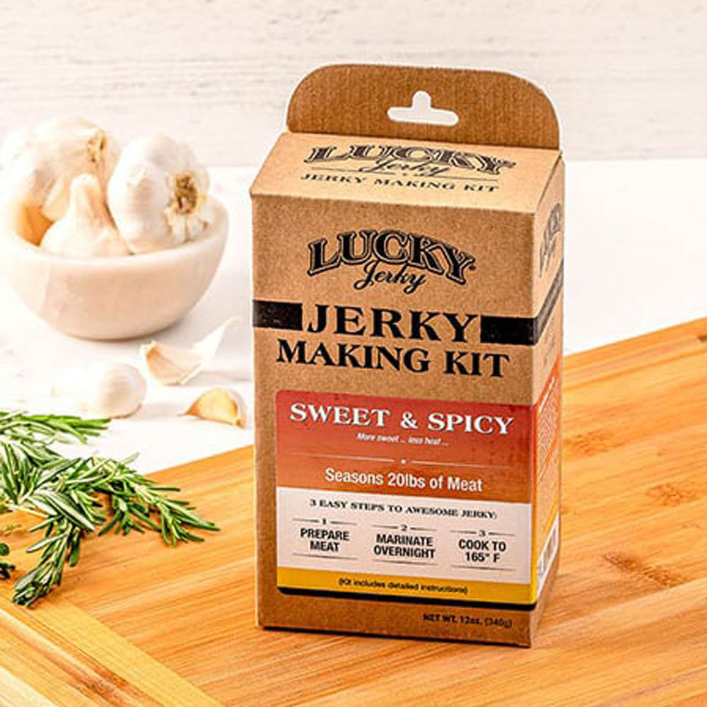 Lucky Jerky Sweet & Spicy Jerky Making Kit 12 Oz Box DIY for 20 lbs of Meat 7017
