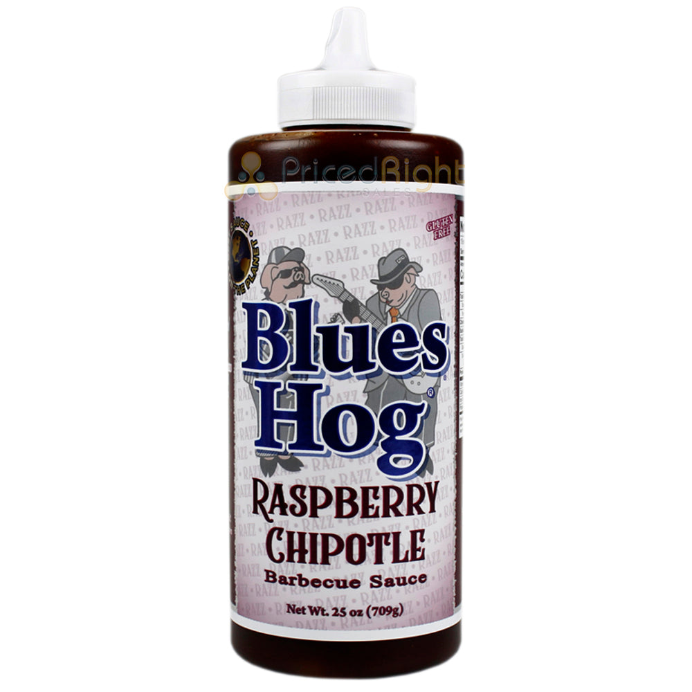 Blues Hog Raspberry Chipotle 25 Oz and Tennessee Red 23 Oz Sauce Bottle 2 Pack