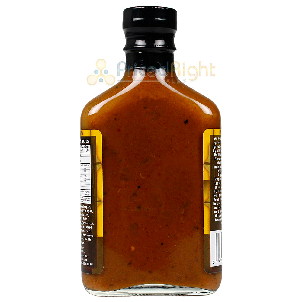 Sauce Crafters Hellhound Ghost Pepper Hot Sauce Caribbean Mustard 5.7 Oz Bottle