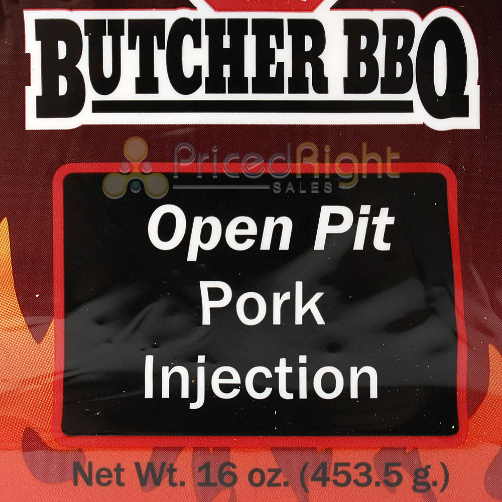 Butcher BBQ Open Pit Pork Injection or Marinade 16 oz. Gluten Free and MSG Free
