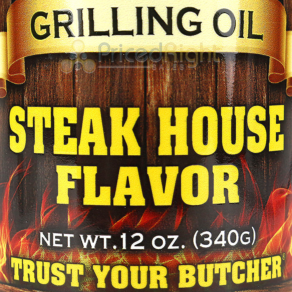 Butcher BBQ Steakhouse Flavor Grilling Oil 12 Oz. Bottle Competition Rated Blend