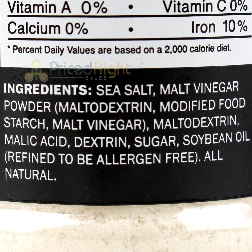 J&Ds All Natural Malt Salt 3 Oz Malt Vinegar Flavoured Salt Tangy Kick Blend