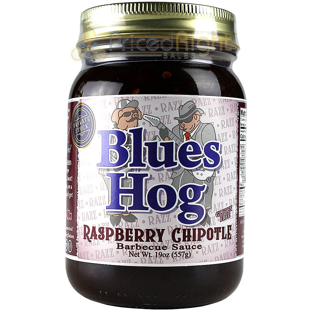 Blues Hog 19 Ounce Raspberry Chipotle Barbecue Sauce Marinade Baste Gluten Free