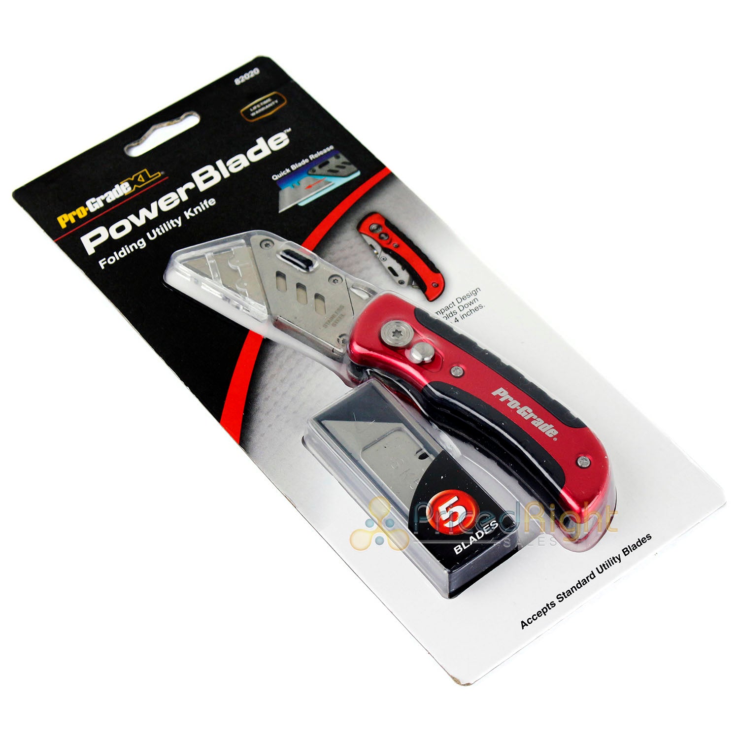 Pro-Grade XL PowerBlade Folding Utility Knife Compact Lightweight 82020