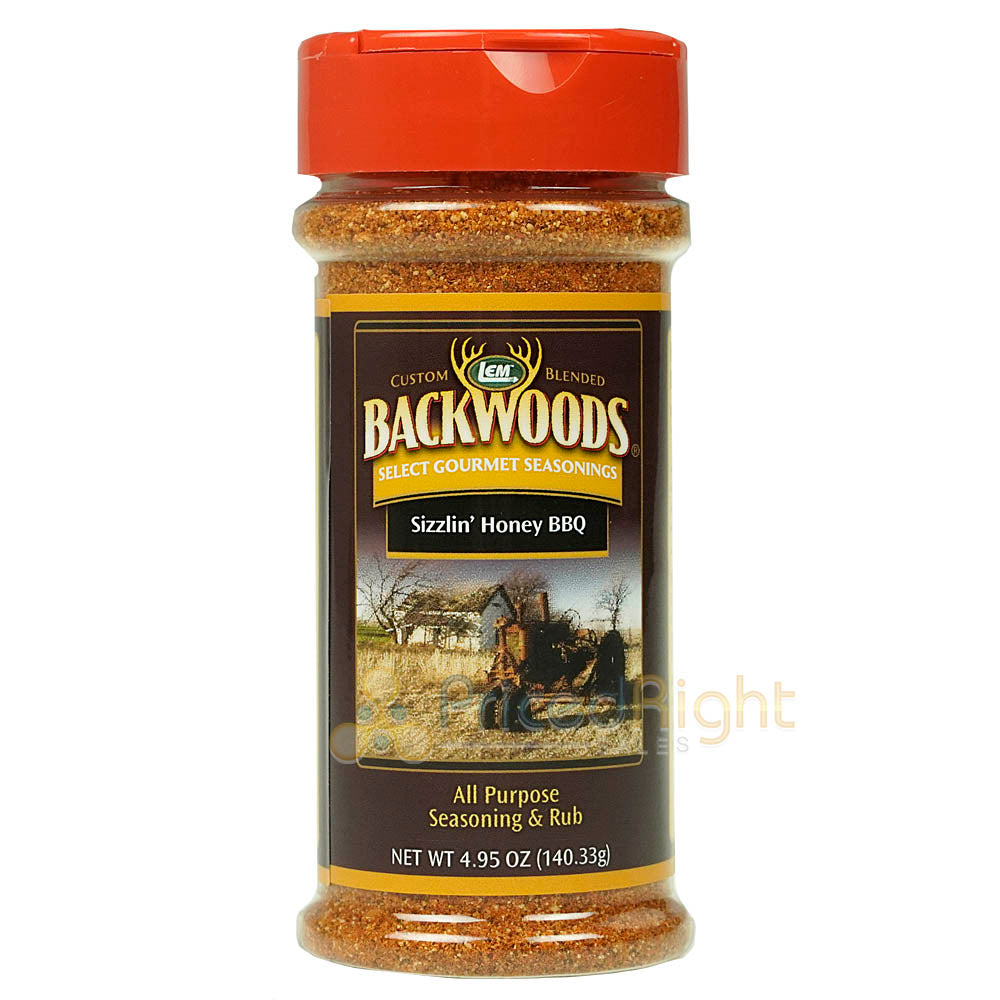 LEM Sizzlin' Honey BBQ Rub Sweet & Smoky All Purpose Seasoning Backwoods 4.95 oz