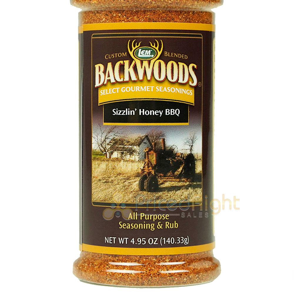 LEM Sizzlin' Honey BBQ Rub Sweet & Smoky All Purpose Seasoning Backwoods 4.95 oz