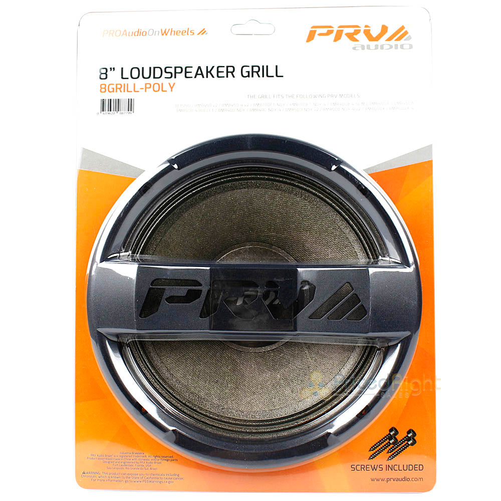 PRV Audio 8" Polyethylene Loudspeaker Speaker Grill Audio 8GRILL-POLY 4 Pack