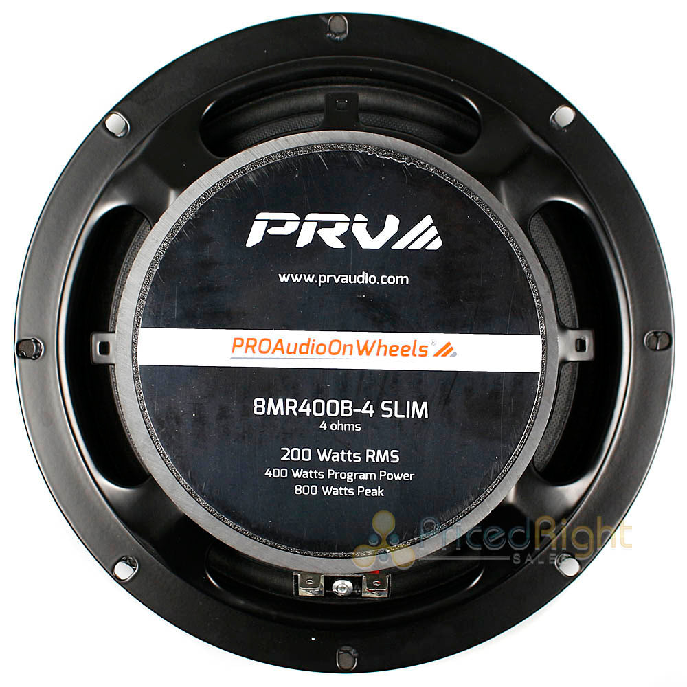 PRV Audio 8" Mid Range Bullet Speaker 400W Max 4 Ohm Slim Mount 8MR400B-4 SLIM