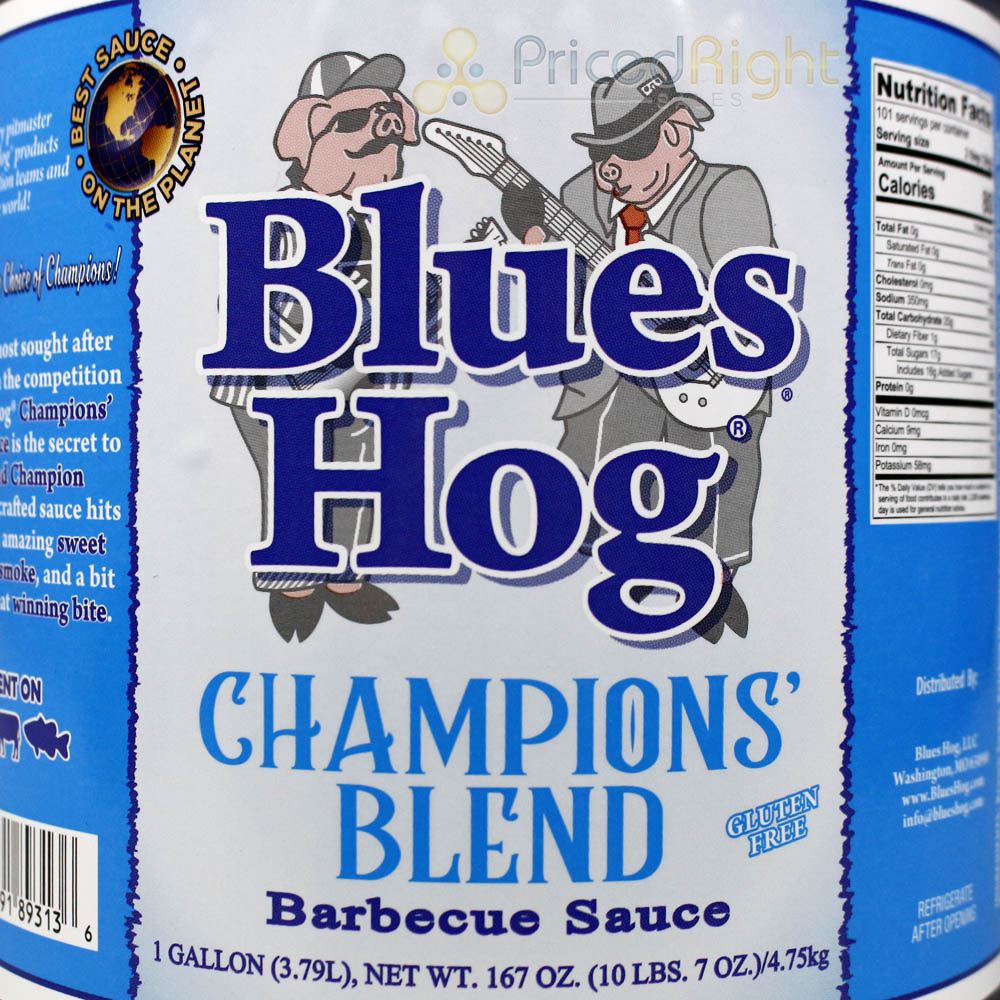Blues Hog Champions Blend BBQ Sauce Sweet Heat Smokey Zesty 167 Oz Jug No Gluten