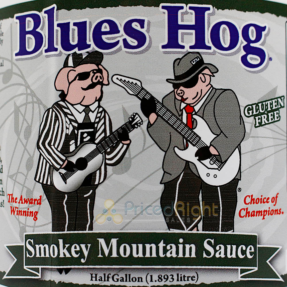 Blues Hog Smokey Mountain BBQ Sauce Hickory Half Gallon 64 Oz Bottle No Gluten