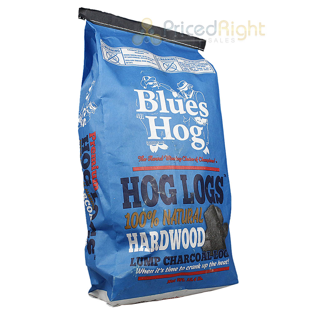 Blues Hog Charcoal Hog Logs 100% Natural Hardwood Lump Charcoal Logs 15.4 lbs